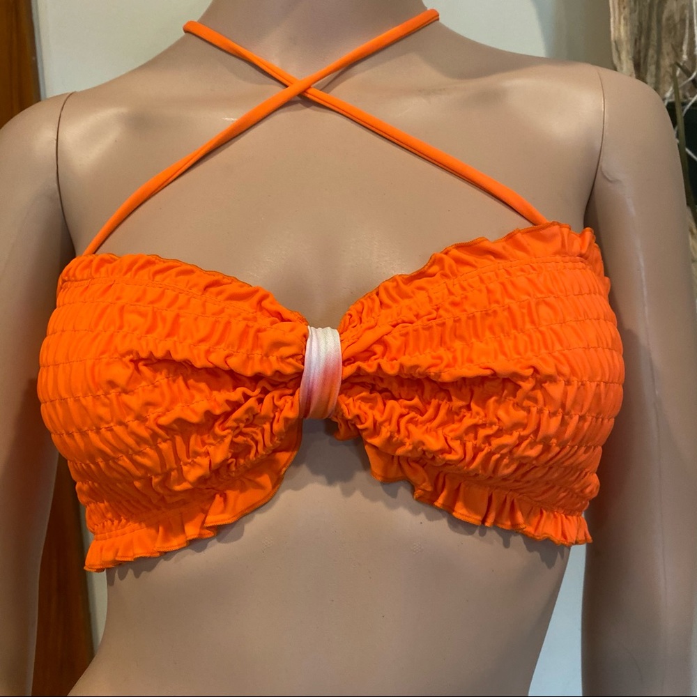 NEW AMORE SORVETE barbie costume bustiê cropped top bathing suit criss cross